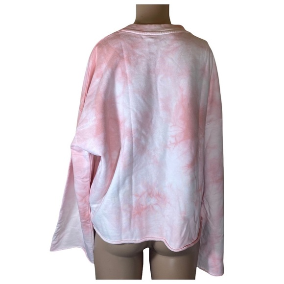 All Saints Pink and White Tie-Dye Sweatshirt - Picture 2 of 8